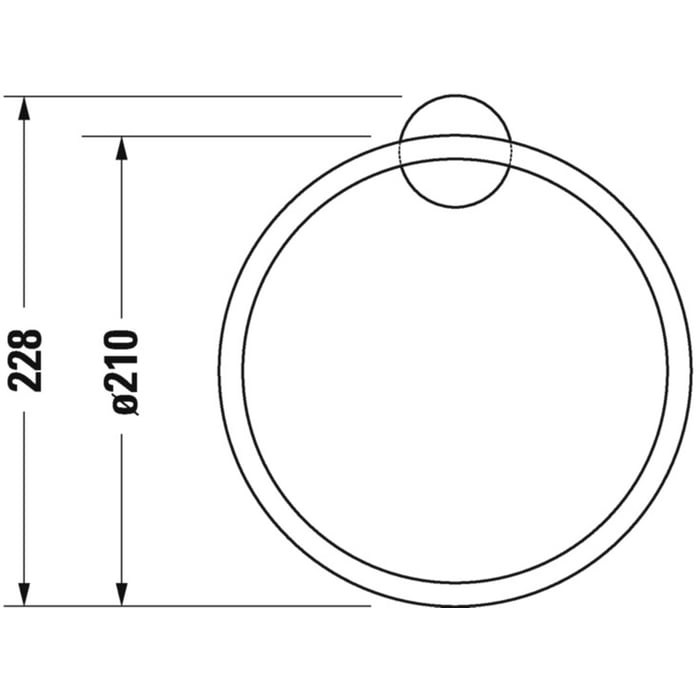 Duravit | Starck T | Handdoekring | 21x7,3x22,8cm | Brons Geborsteld