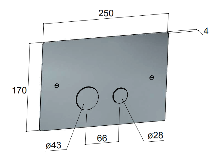 Hotbath | Cobber | Bedieningspaneel | Geschikt voor Geberit UP320 | Geborsteld Messing PVD