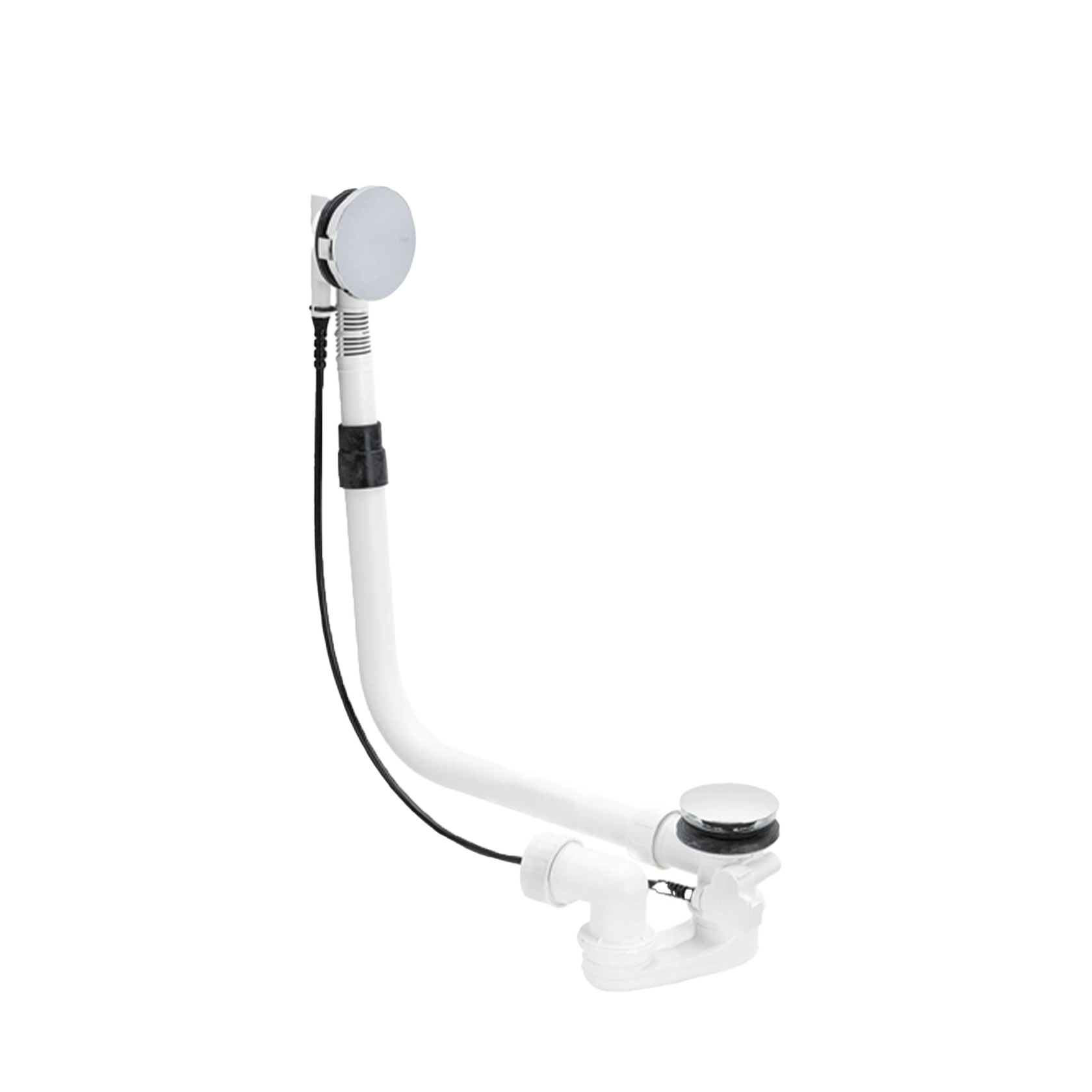 Viega | Multiplex | Badafvoer en overloopcombinatie | Met waste voor speciaal bad | Chroom