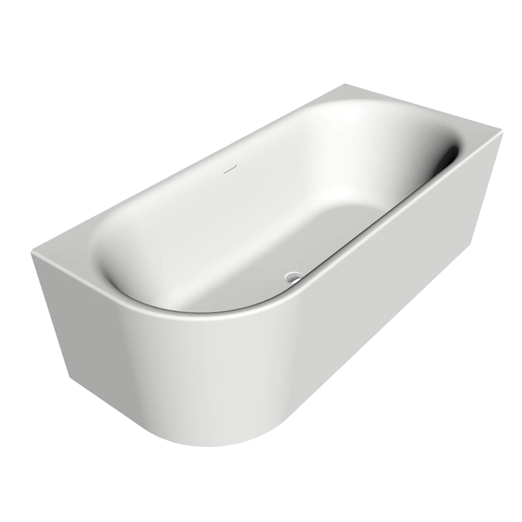 Xenz | Fay | Halfvrijstaand | Hoekbad | 180x80cm | Glanswit | Links met badafvoer-/overloopcombinatie | Glanswit