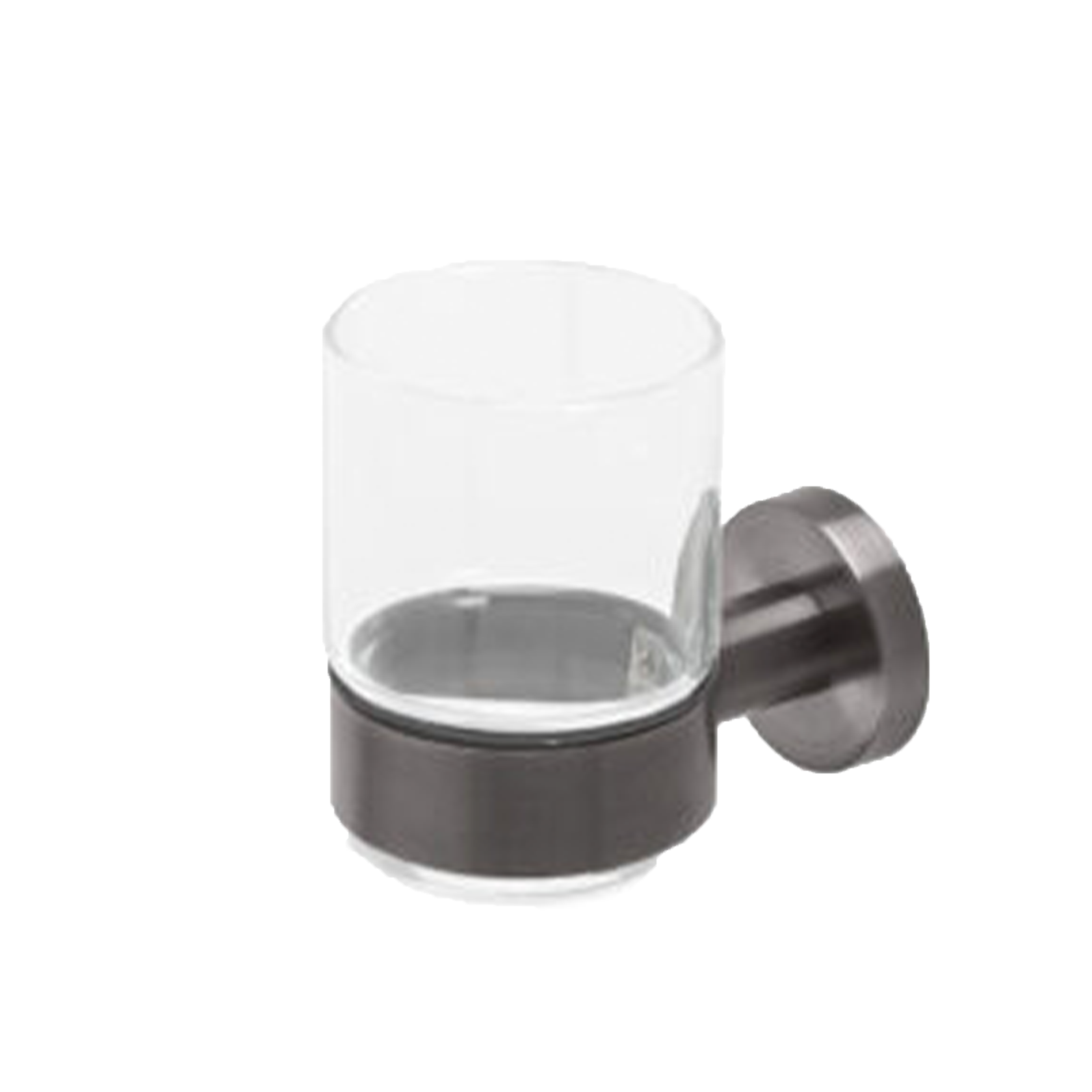 Geesa | Nemox | Glashouder | Met glas | Zwart Metaal Geborsteld