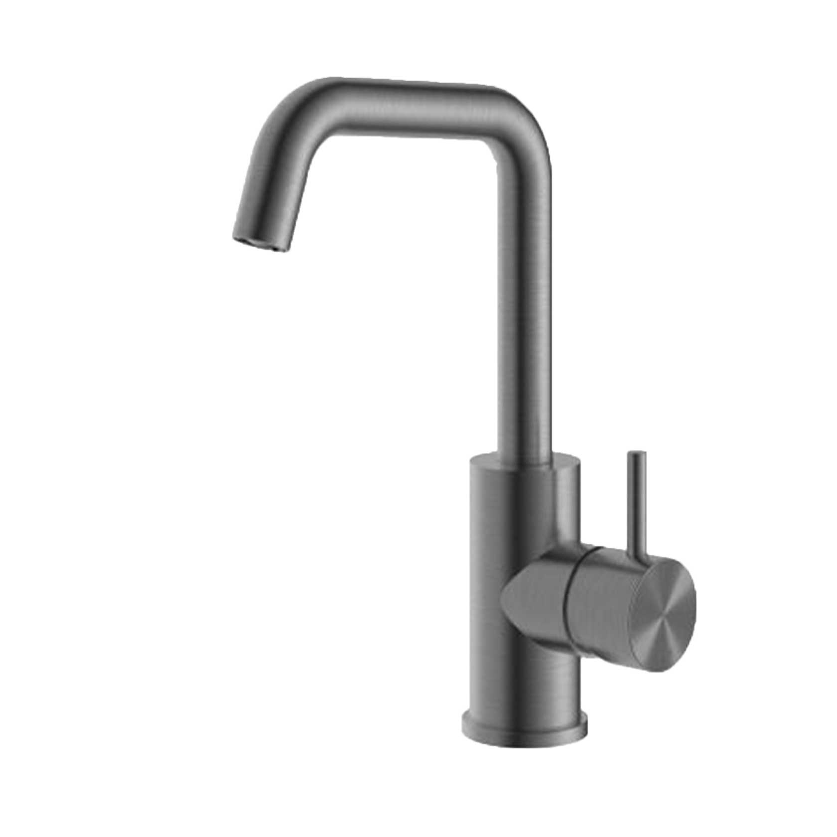 Hotbath | Archie | Wastafelmengkraan | Met draaibare uitloop | Zonder waste | BGP Geborsteld Gunmetal PVD