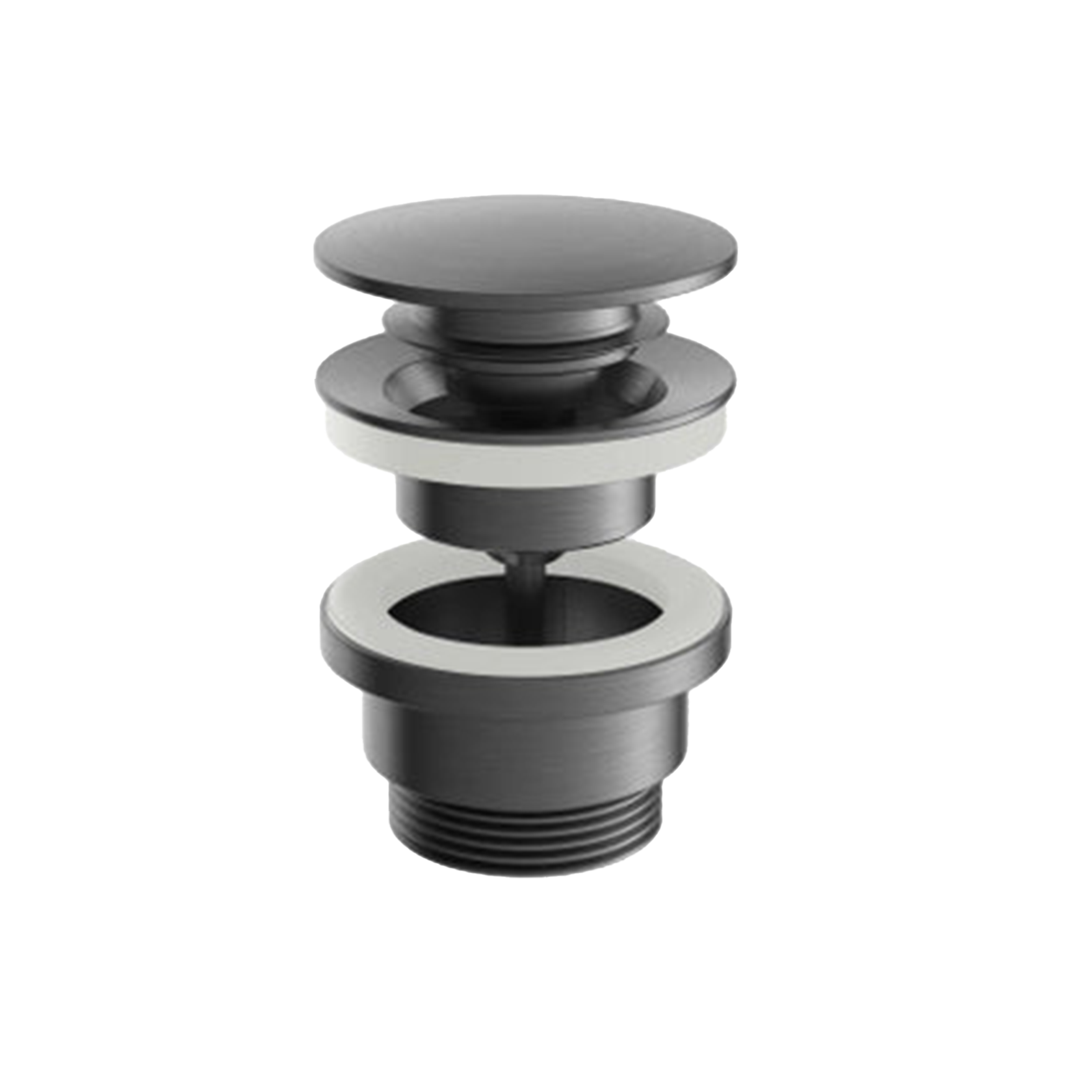 Hotbath | Archie | Klikwaste | Met schroef | Rond | Geborsteld Gun Metal PVD