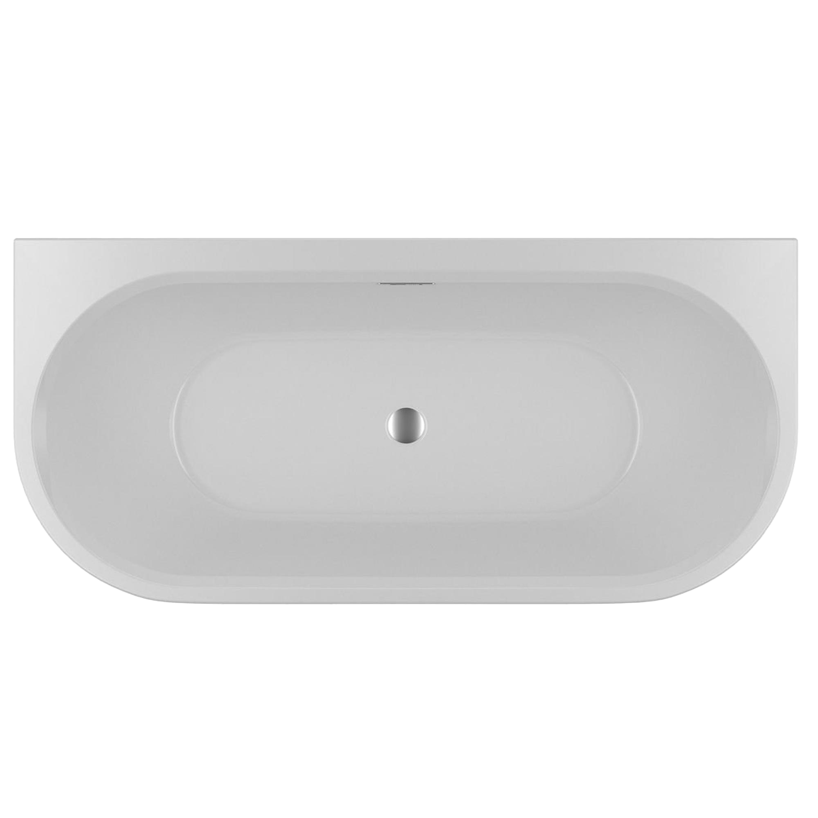 Riho | Desire | Half vrijstaand | Ligbad met overloop | 180x84cm | Met Sifon | Met LED plint | Glanswit
