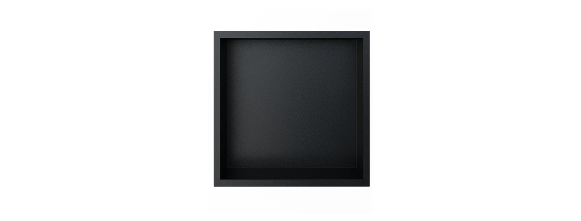 LoooX | Box | Nis | 30x30x7cm | Inbouw met flens | Matzwart