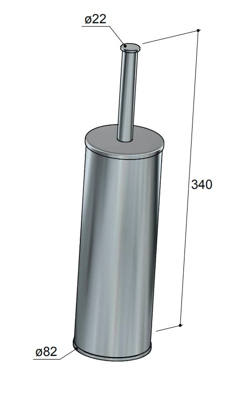 Hotbath |&nbsp;Cobber | WC-borstelgarnituur | Wandmodel | Geborsteld Messing PVD