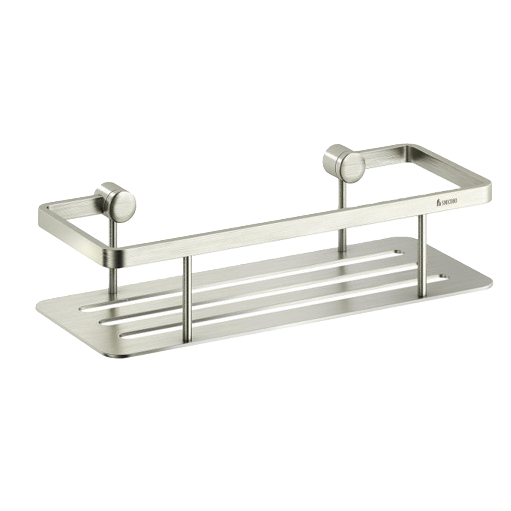 Smedbo Sideline douchekorf 25×10,3 cm met bodemplaat geborsteld nikkel
