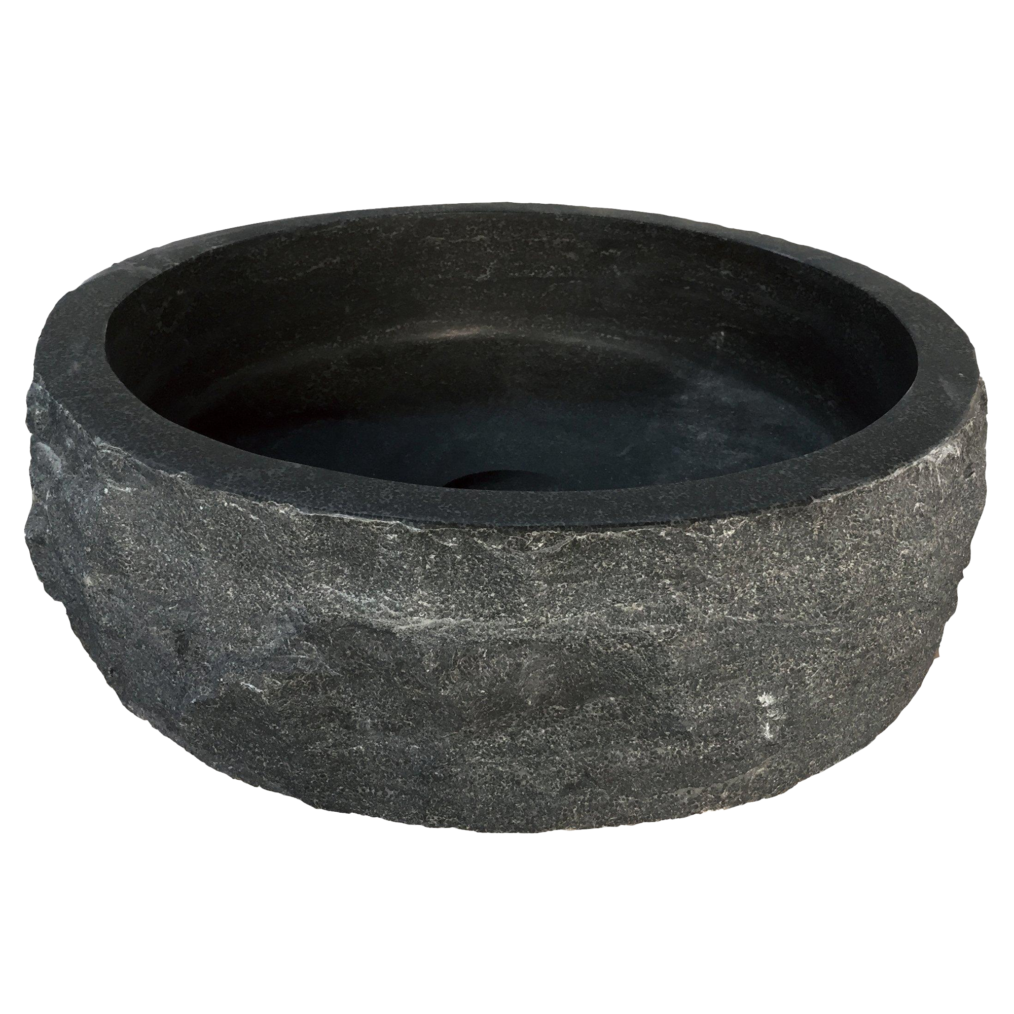 Dolphin | Raw | Waskom | Rond | Hamerslag | 40x12 cm | Hardsteen gezoet