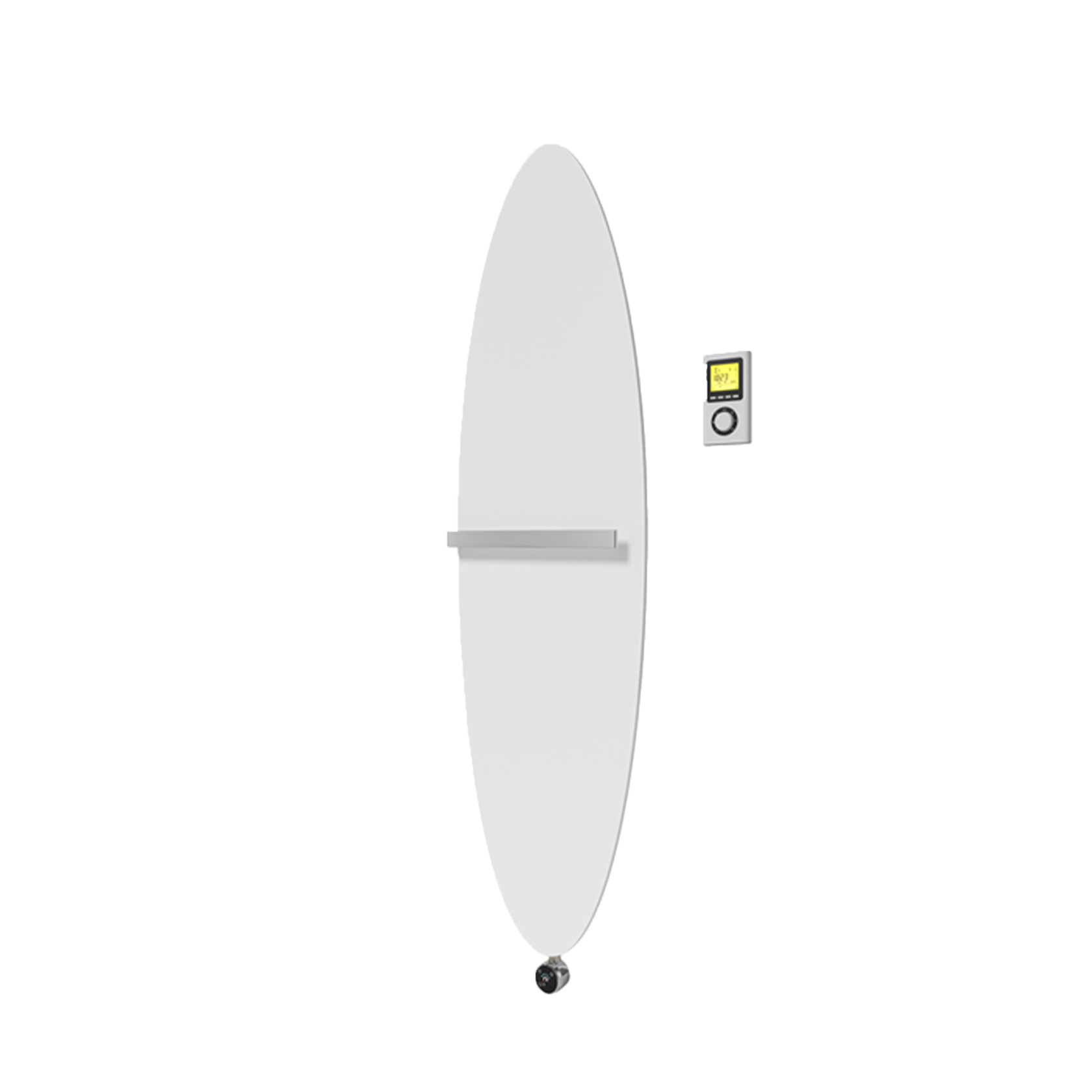 Radson | Ellipse | Elektrische radiator | 1390x390 | Mat | RAL 9016