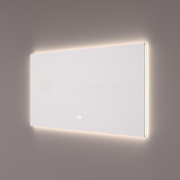 Hipp Design Badkamerspiegel  SPV12530BL – 120×70 cm – Indirecte LED verlichting – Touch button – Met spiegelverwarming – SPV12530KW