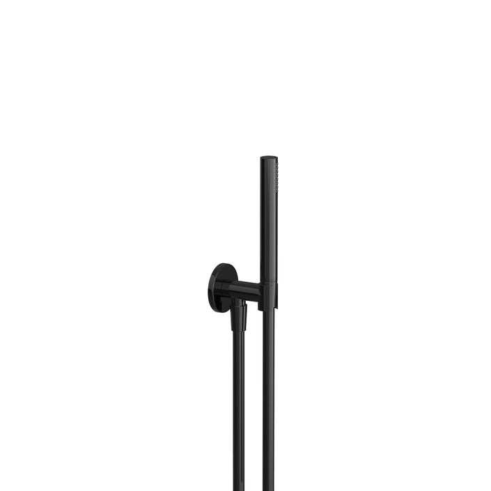 Hotbath Cobber M445 handdouche set met watertoevoer - gepolijst zwart PVD
