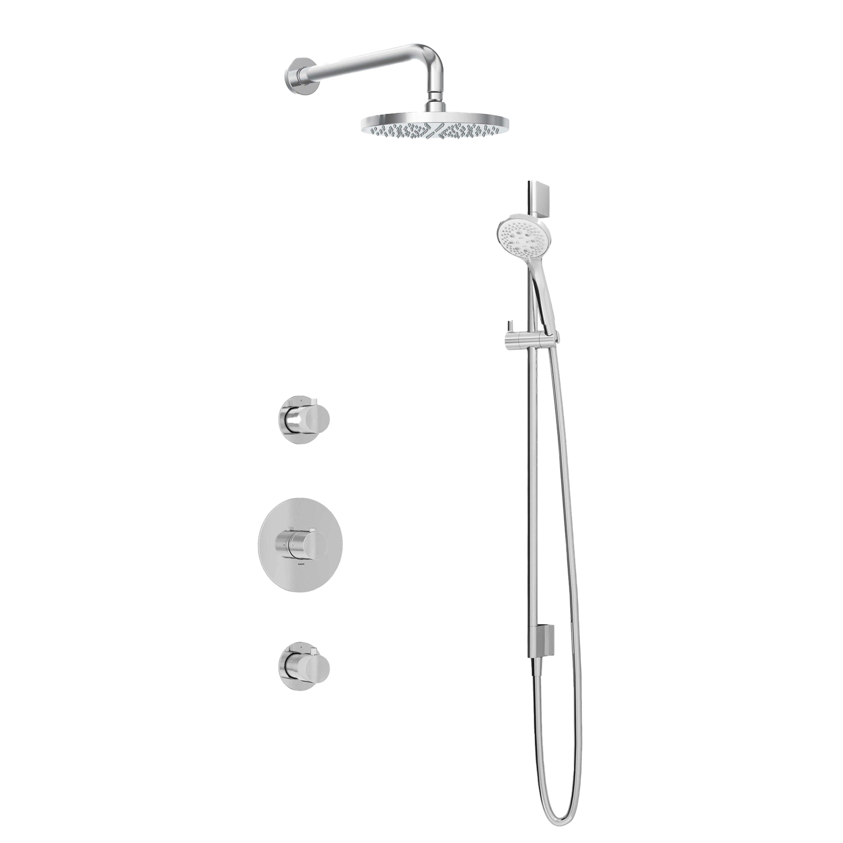 Hotbath | Get together | IBS1 | Regendoucheset | Inbouw | 35cm wandarm | 20cm ronde hoofddouche | 3 standen handdouche met glijstang | Chroom