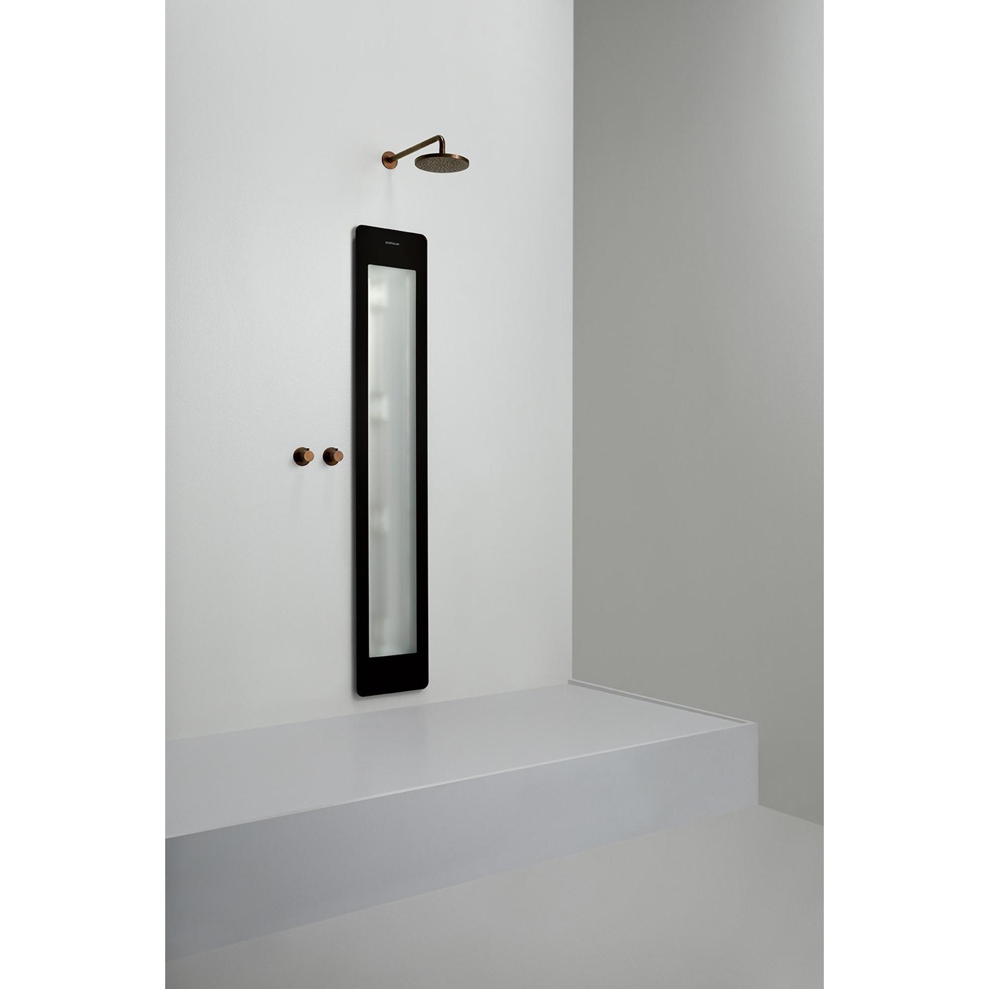 Sunshower | Round Plus L | Infrarood + UV licht | Inbouw | 185x33x10cm | Full Body | Black