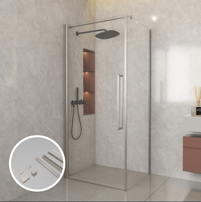 Montageset Pasa Giro de Luxe zijwand Matt Brushed