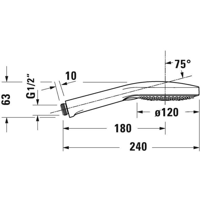 Duravit | Handdouche | 12x24x6,3cm | Brons Geborsteld
