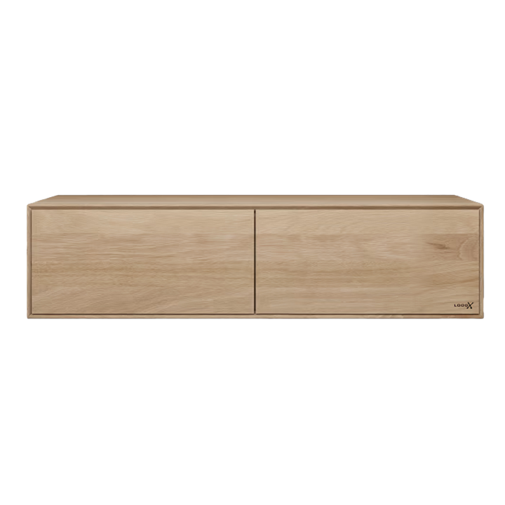 LoooX | Wood Collection | Wood wastafelonderbouw | Met 2 laden | 120x30x46cm | Eiken Old grey