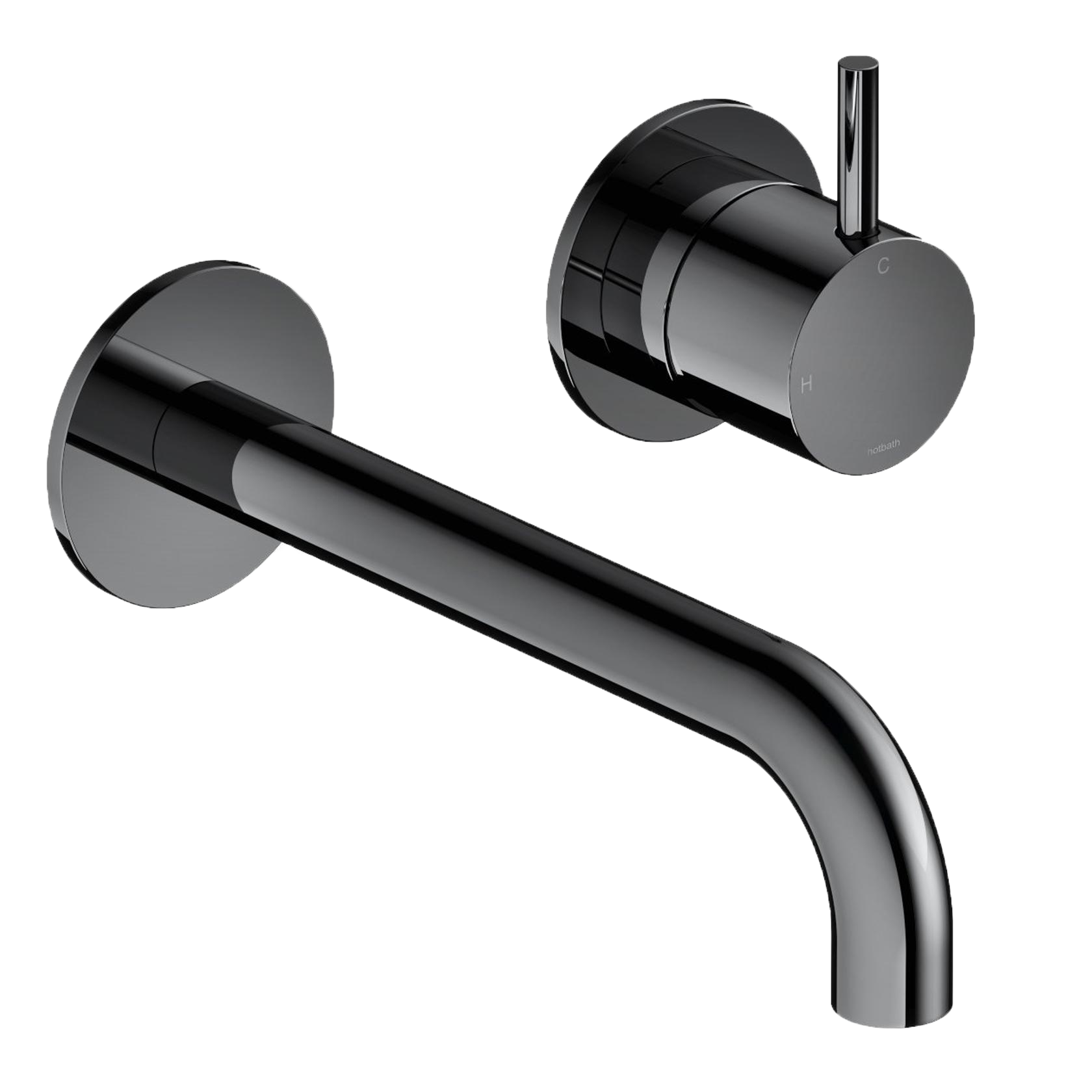 Hotbath | Cobber | Inbouw wastafelmengkraan | Met 18cm uitloop | Zwart chroom