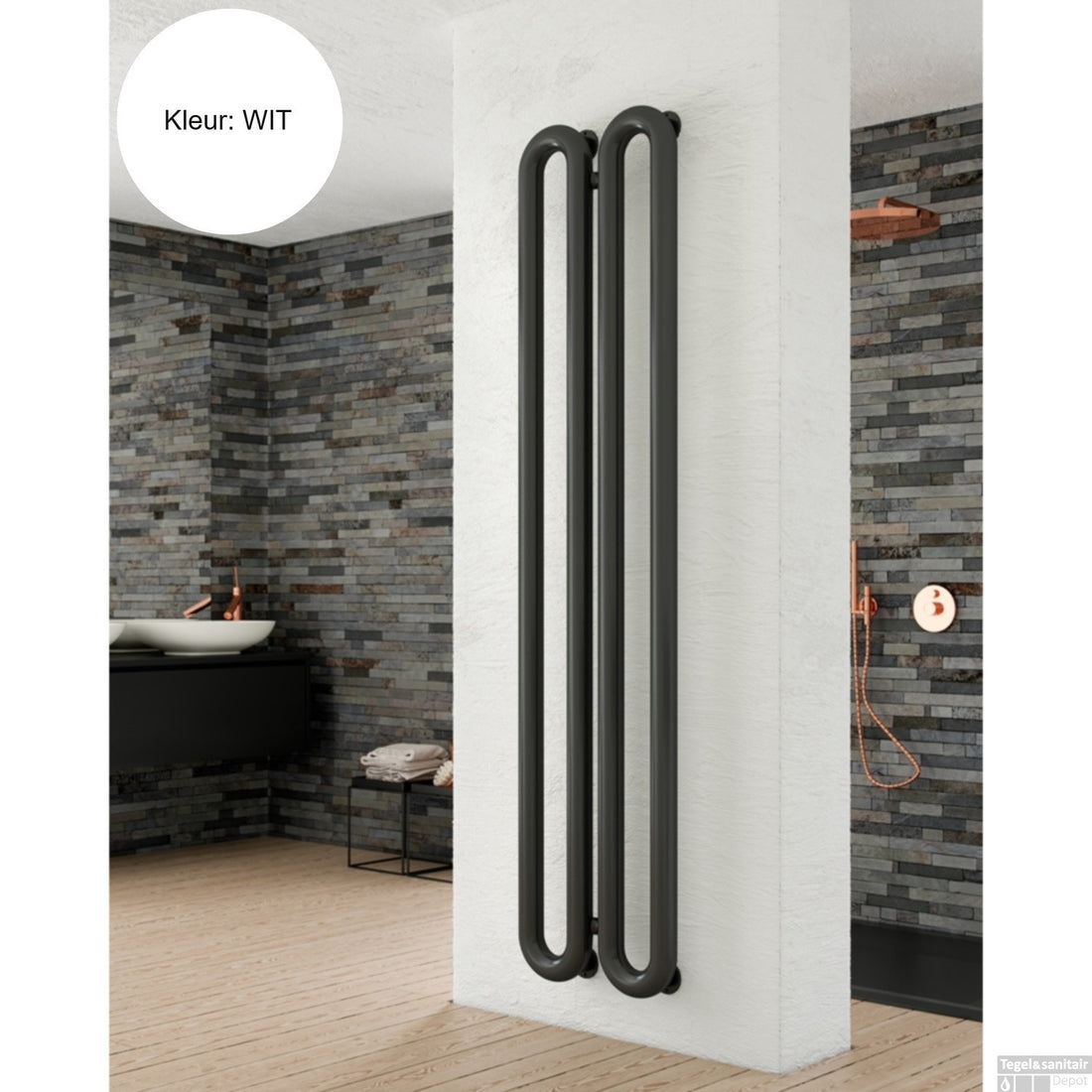 Instamat | Tubone-V | 170x44cm | Verticaal | Kleur Nrag | Wandmontage