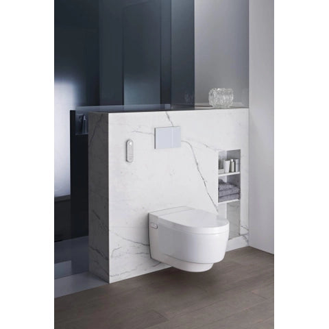 Geberit | AquaClean | Mera | Comfort | Douche-WC |&nbsp; Met geurafzuiging en warme luchtdroging | Met ladydouche en Softclosezitting | Glanswit