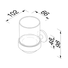 Geesa | Nemox | Glashouder | Met glas | Zwart Metaal Geborsteld