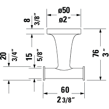 Duravit | Starck T | Handdoekhaak | Dubbel | 6x7,6x5cm | Brons Geborsteld