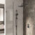 Hotbath Cobber IBS 23 inbouw doucheset – geborsteld nikkel – met ronde 3 standen handdouche – 20cm hoofddouche – met wandarm – glijstang met uitlaat