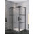 Riho Grid douchecabine XL 110x90x200cm 1 draaideur zwart profiel en helder glas